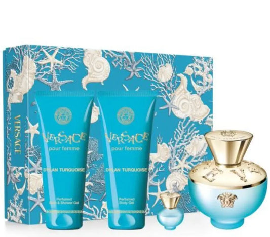 VERSACE DYLAN TURQUOISE (W) EDT 50 ML + SG 50 ML + BG 50 ML