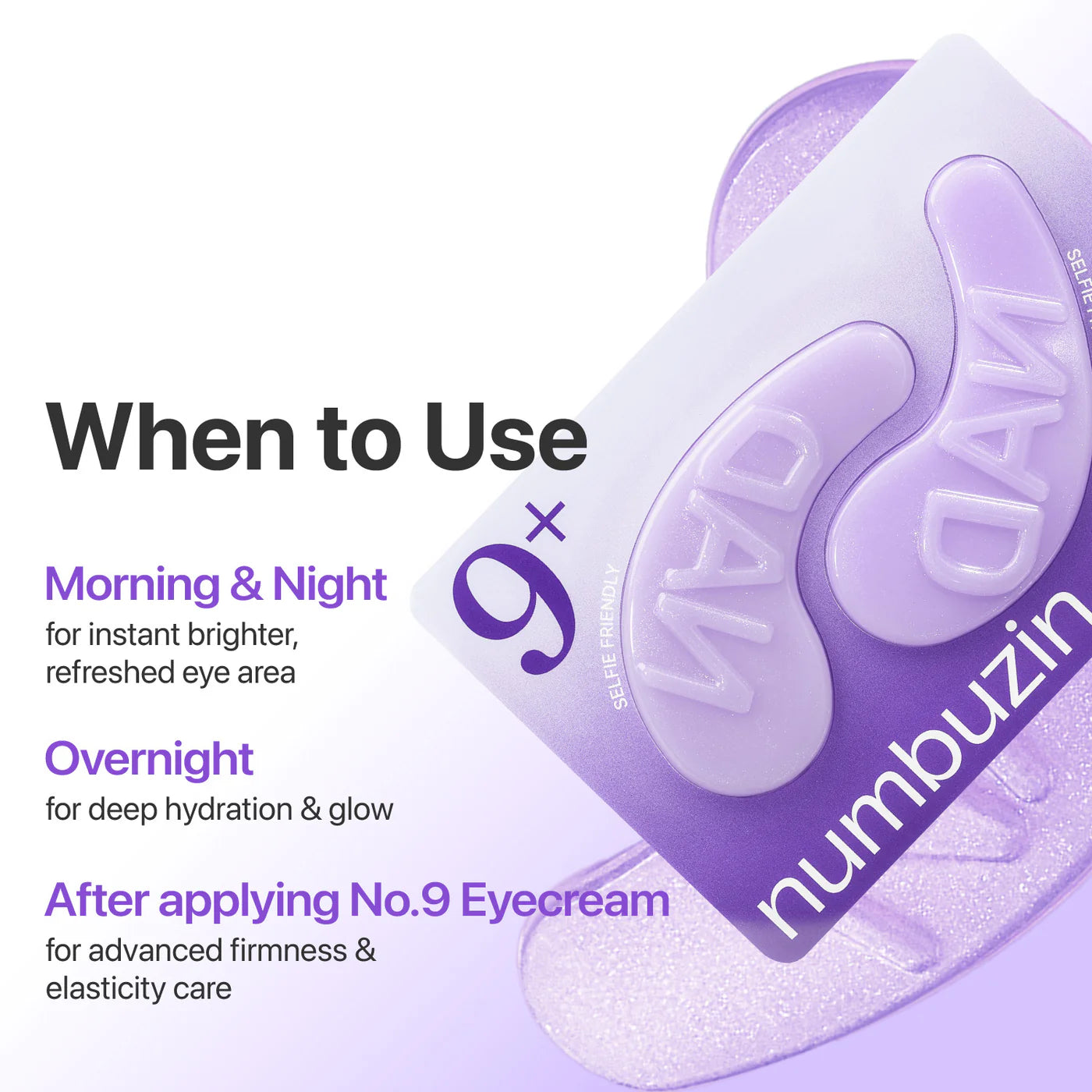 NUMBUZIN NO.9 NAD COLLAGEN UNDER EYE PATCHES 5/1