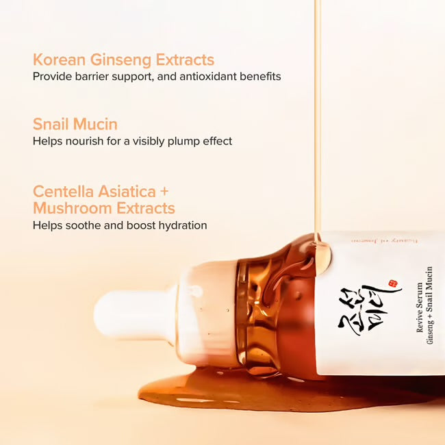 BEAUTY OF JOSEON REVIVE SERUM : GINSENG+SNAIL MUCIN 60ML
