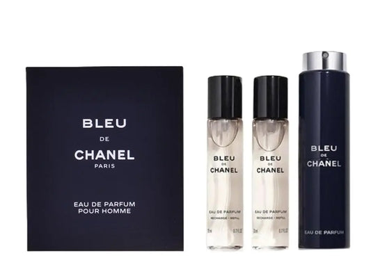 CHANEL BLEU DE CHANEL EDP TRAVEL SPRAY REFILLS 3 X 20ML 60 ML