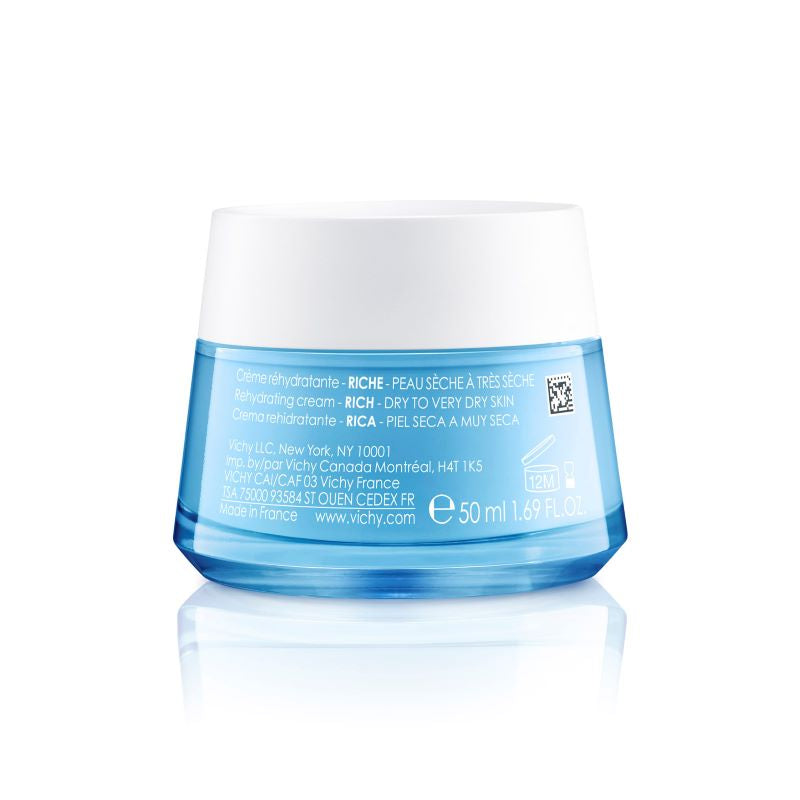 VICHY AQUALIA THERMAL Bogata krema za hidrataciju kože sa hijaluronskom kiselinom, suva do vrlo suva koža, 50 ml