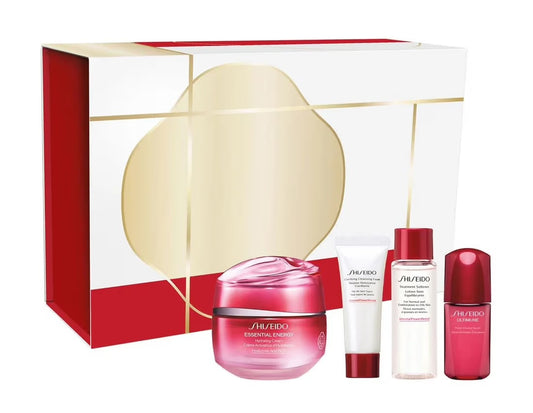 SHISEIDO ESSENTIAL ENERGY SET(HID.KREMA 50ML,P. ZA ČIŠĆ.LICA 5ML,TONER7ML,U.P.I. SERUM 10ML