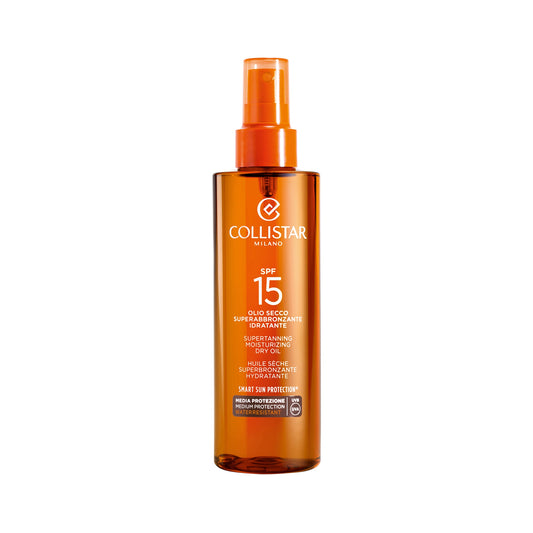 Collistar Supertanning Moisturizing Dry Oil SPF 15, water resistant