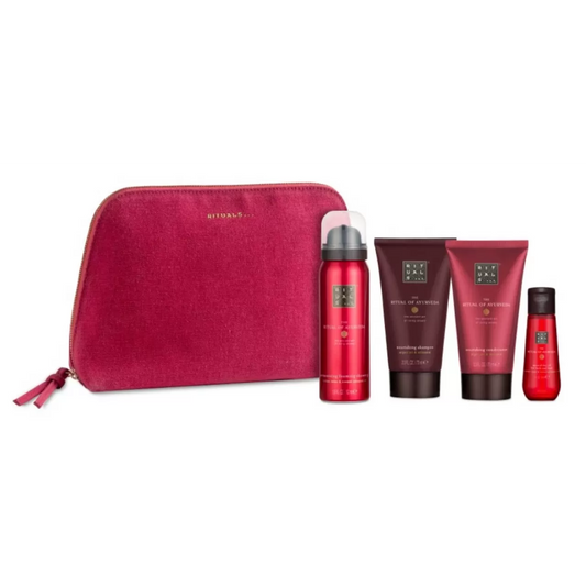 RITUALS AYURVEDA SET FOAMING SG 50 ML+DRY OIL 30 ML+SHAMPOO 70 ML+CONDTIONER 70 ML