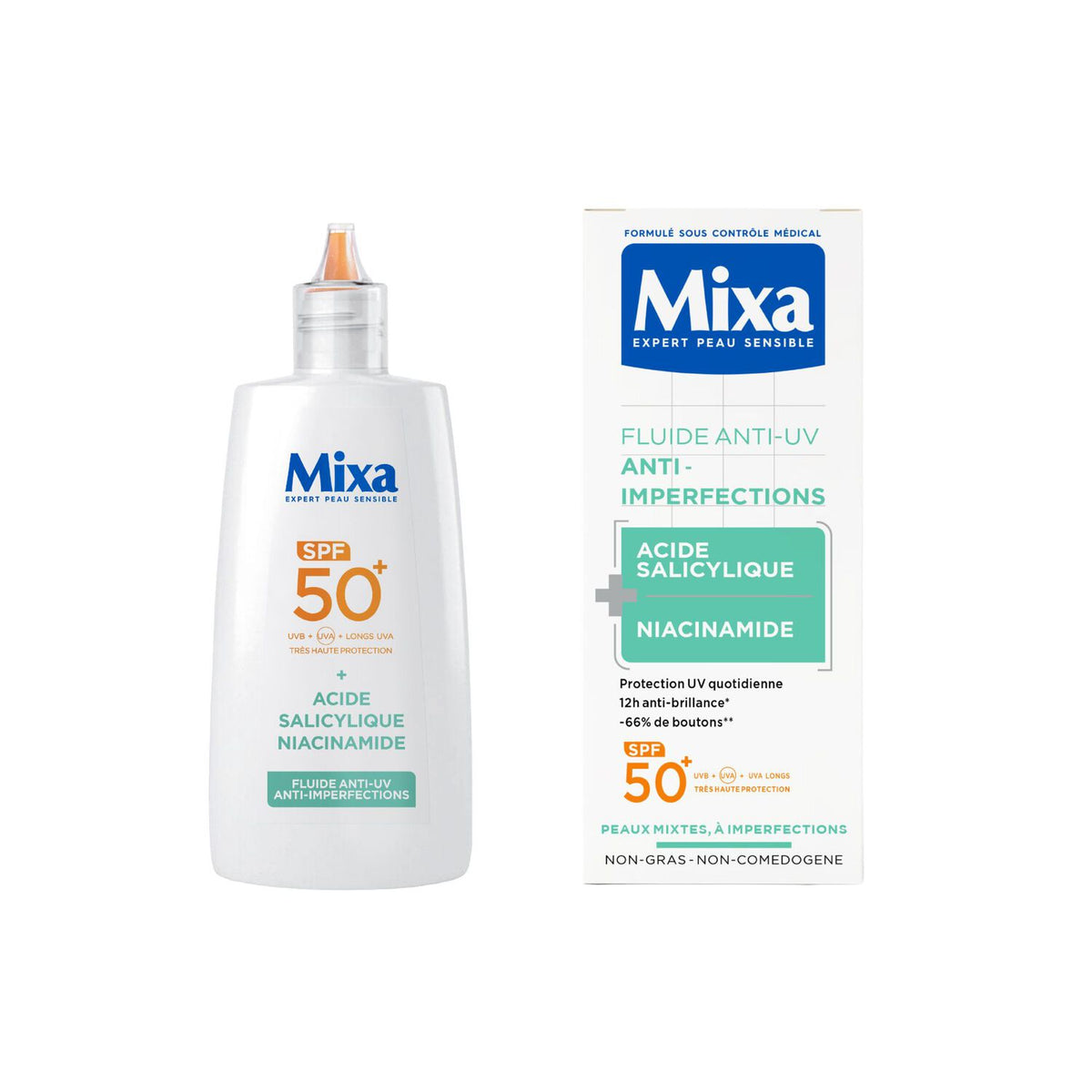 Mixa AI dnevni UV fluid 50+ 40ml